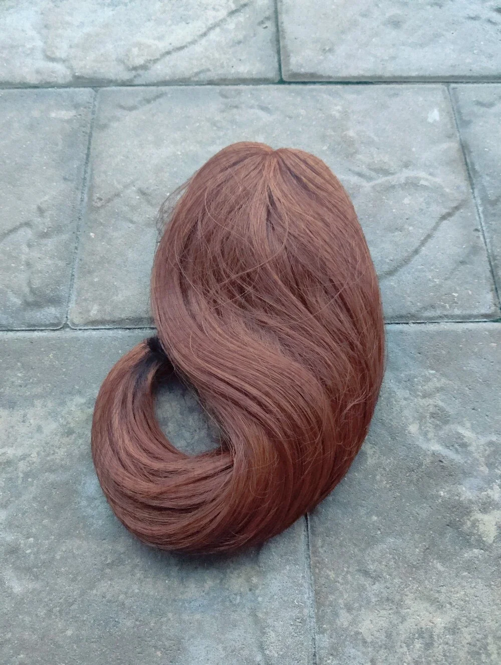 Chic Orange Layered Wig with Bangs